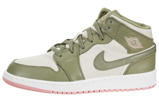 JORDAN 1 Mid Trooper Bleached Coral GS 555112-225 - фото 486469