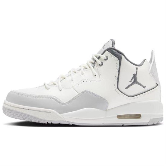 Jordan Courtside 23 Cushioned Slip Resistant Mid Top Vintage Basketball Shoes Men's Gray White HQ1192-101 - фото 490246