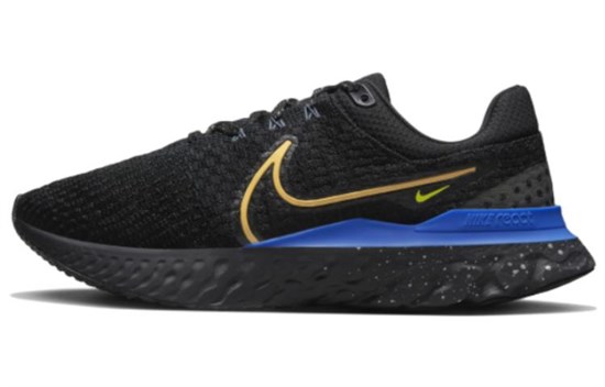 Nike React Infinity Run Flyknit 3 'Black Citron Royal' DZ4845-001 - фото 537433