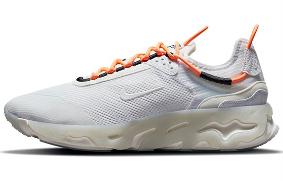 Nike React Live Shoes White/Orange CV1772-102 - фото 584007