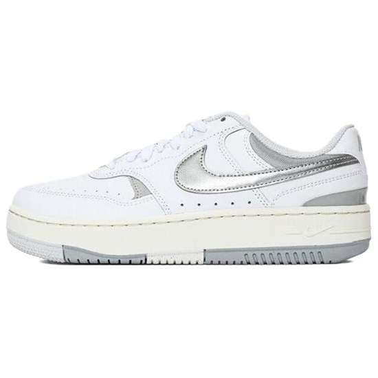 Nike Gamma Force Anti Slip Wear Resistant Low Top Skateboard Shoes Women's White Silver HQ1674-100 - фото 593213