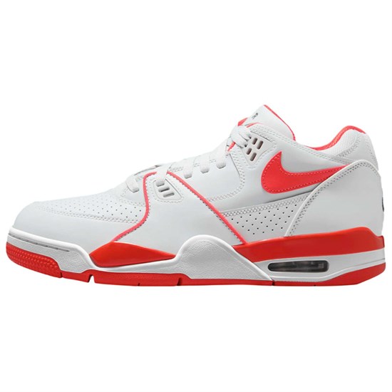 Nike Air Flight 89 Anti Slip Wear Resistant Low Top Vintage Basketball Shoes Men's White Red HJ4484-001 - фото 602896
