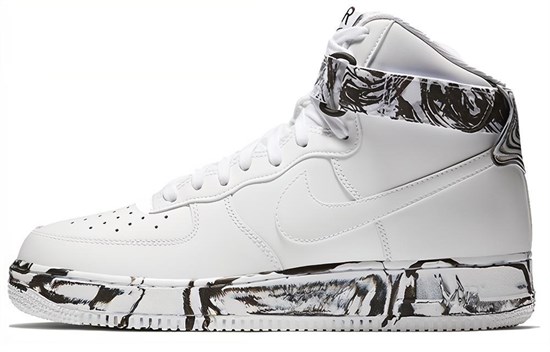 Nike Air Force 1 High Dip Dye White Black at3293-100 - фото 603096