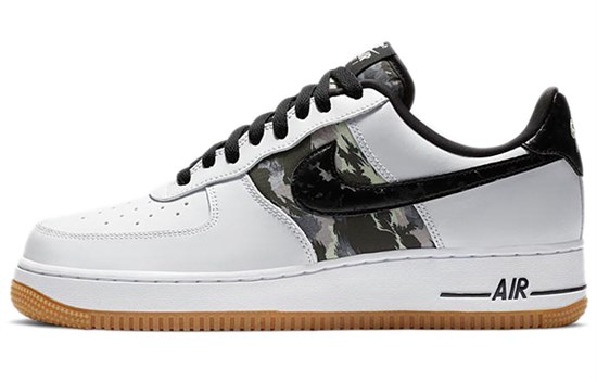 Nike Air Force 1 Low White Ripstop Camo Black Gum CZ7891-100 - фото 603644