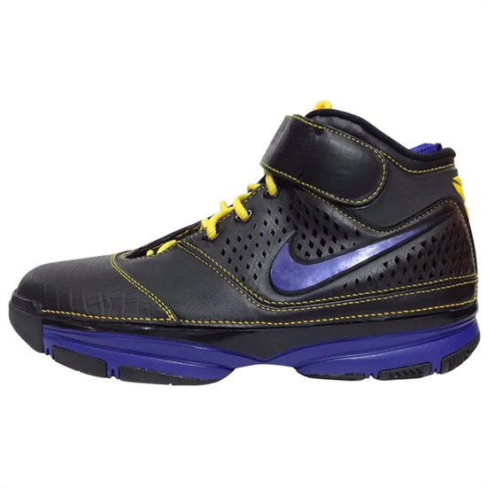 Nike Zoom Kobe 2 Anti Slip Wear Resistant Mid Top Vintage Basketball Shoes Men's Black 316022-051 - фото 612257