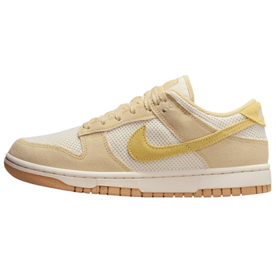 Nike Dunk Anti Slip Wear Resistant Low Top Skateboard Shoes Women's Yellow White HJ5864-700 - фото 616461
