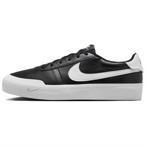 Nike Court Shot Anti Slip Wear Resistant Low Top Skateboard Shoes Men's Black White FQ8146-002