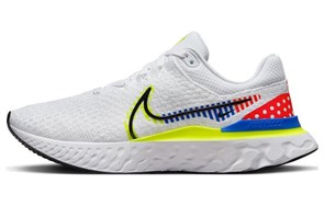 Nike React Infinity Run Flyknit 3 Premium White Volt Racer Blue DX1629-100