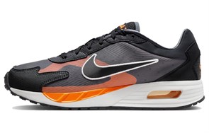 Nike Air Max Solo Durable Breathable Low Top Running Shoes Men's Black Orange FJ2594-001
