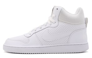 Nike Court Borough Non slip Lightweight Mid Top Skateboard Shoes Men's Pure White 838938-111