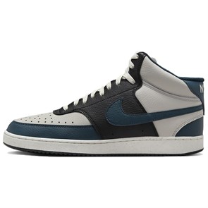 Nike Court Vision Anti Slip Wear Resistant Mid Top Casual Shoes Men's Black Blue Gray DN3577-004