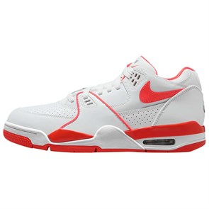 Nike Air Flight 89 Anti Slip Wear Resistant Low Top Vintage Basketball Shoes Men's White Red HJ4484-001