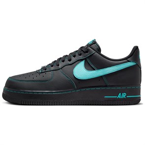 Nike Air Force 1 Anti Slip Wear Resistant Low Top Skateboard Shoes Men's Black Aurora Green HQ2037-002