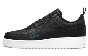 Nike Air Force 1 Low Cut Out Reflective Swoosh Black Blue DN4433-002