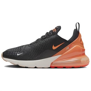 Nike Air Max 270 Breathable Low Top Casual Running Shoes Men's Black Orange AH8050-030