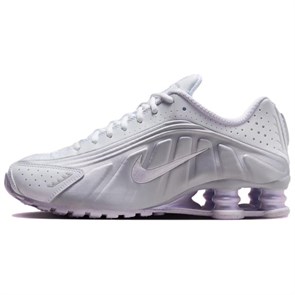 Nike Shox R4 White Metallic Platinum Barely Grape Women's HF5076-100