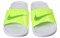 Nike Benassi Jdi Print Fluorescence Yellow Slippers Volt white CI5927-771 - фото 577910