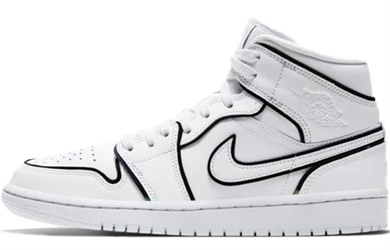 Jordan 1 Mid Iridescent Reflective White Women's CK6587-100 - фото 496831