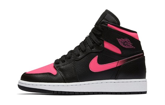 JORDAN 1 Retro High Black Hyper Pink GS 332148-019 - фото 497345