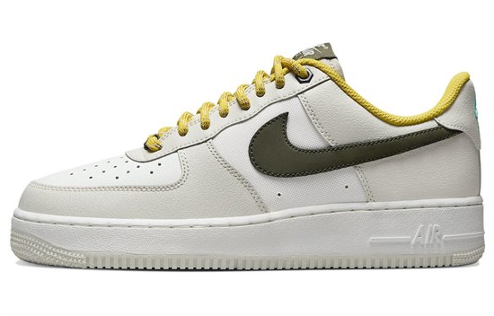 Nike Air Force 1 Low '07 Prm Light Bone Cargo Khaki Vivid Sulfur FV3628-031 - фото 516255