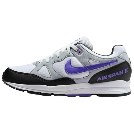 Nike Air Span 2 Anti Slip Wear Resistant Low Top Casual Shoes Men's Black White Purple AH8047-013 - фото 523604