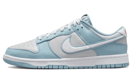 Nike Dunk Low Retro Fleece Swoosh Worn Blue FB1871-011 - фото 529643