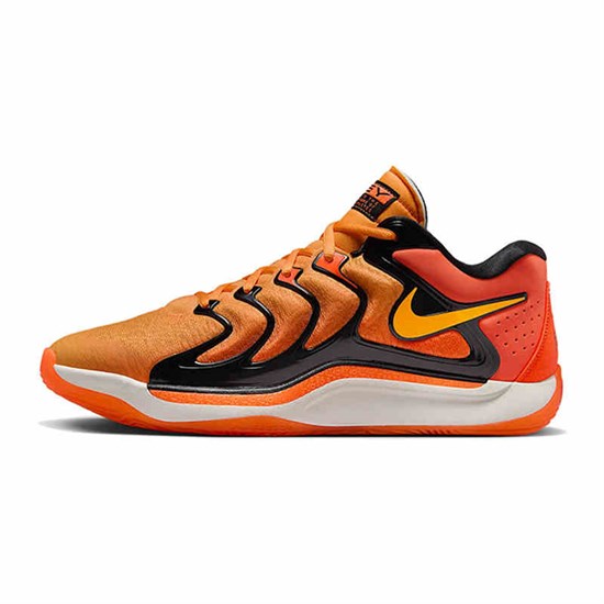 Nike KD 17 Anti Slip Wear Resistant Low Top Basketball Shoes Men's Orange FJ9488-800 - фото 532265