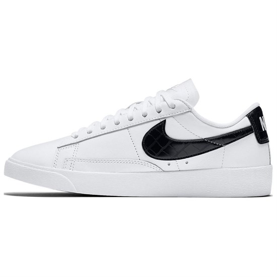 Nike Blazer Low White Black Croc Women's BQ0033-100 - фото 551437