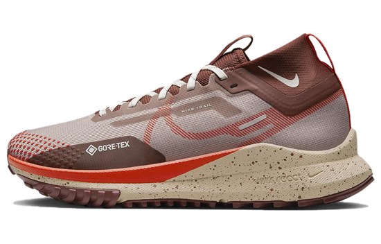 Nike React Pegasus Trail 4 Gore Tex Diffused Taupe Dark Pony Sail Picante Red Women's DJ7929-200 - фото 558018