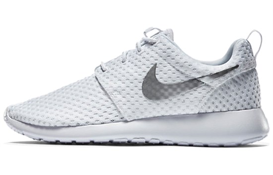 Nike Roshe One Br White Metallic Platinum Women's 724850-100 - фото 558887