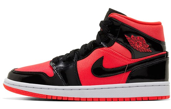 JORDAN 1 Mid Hot Punch Black Women's BQ6472-600 - фото 566587