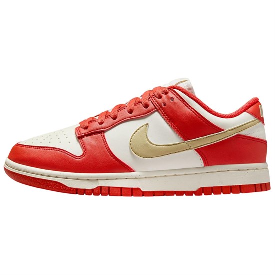 Nike Dunk Anti Slip Wear Resistant Low Top Skateboard Shoes Women's White Red DD1873-602 - фото 616455