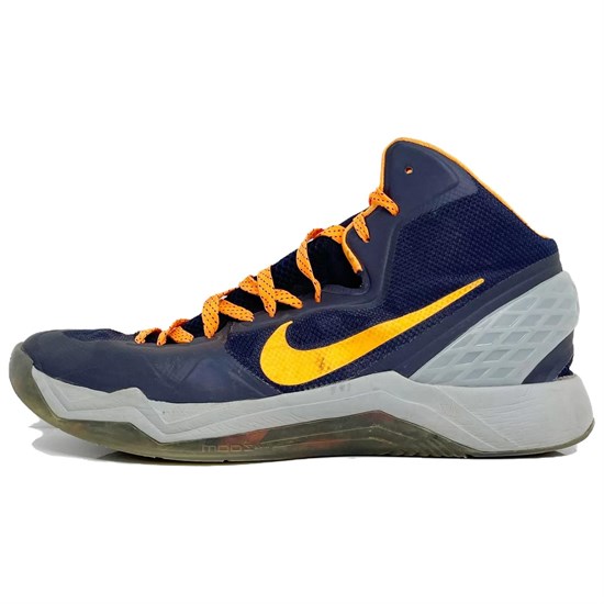 Nike Anti Slip Wear Resistant Mid Top Basketball Shoes Men's Blue 548180-401 - фото 624764