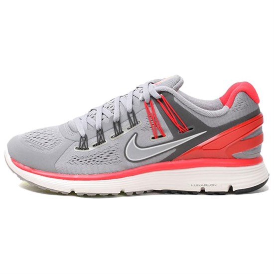 Nike Lunareclipse 3 Anti Slip Wear Resistant Low Top Casual Shoes Men's Gray Red 555337-006 - фото 627017