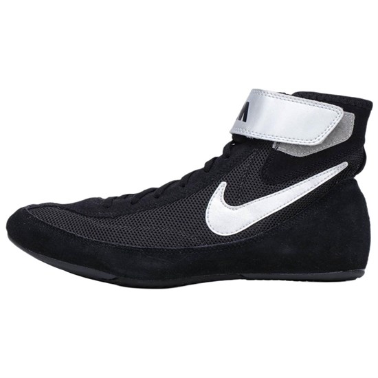 Nike SpeedSweep 7 Anti Slip Wear Resistant High Top Training Shoes Men's Black Silver 366683-004 - фото 628285