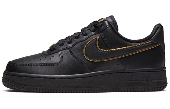 Nike Air Force 1 Low Black Gold Swoosh Women's AO2132-005 - фото 629026
