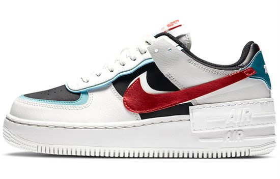Nike Air Force 1 Low Shadow Bleached Aqua Chile Red Women's DA4291-100 - фото 629128