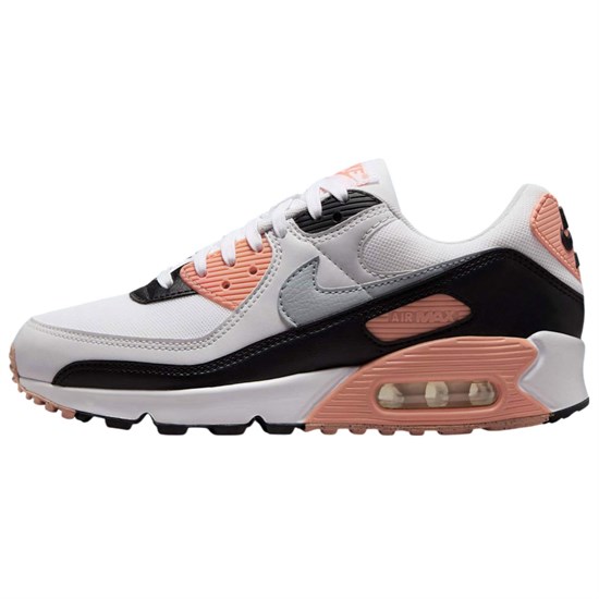 Nike Air Max 90 Anti Slip Wear Resistant Low Top Running Shoes Women's White Black Orange DH8010-109 - фото 629667