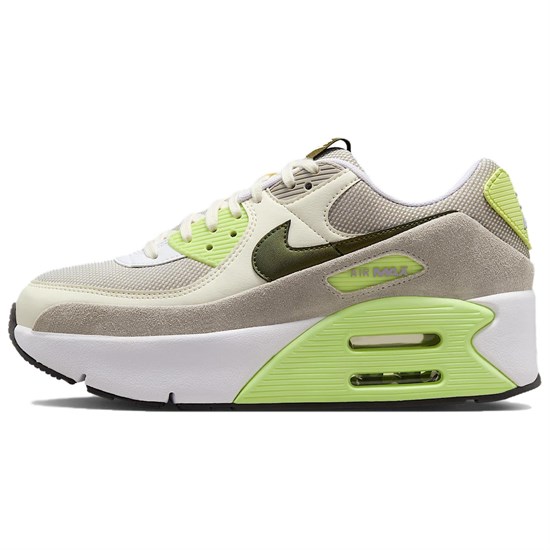 Nike Air Max 90 Slip Resistant Cushioning Low Top Running Shoes Women's Gray IB8061-100 - фото 629784