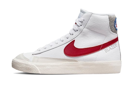 Nike Blazer Mid '77 White Light Smoke Grey Phantom Gym Red GS DH9700-100 - фото 630964