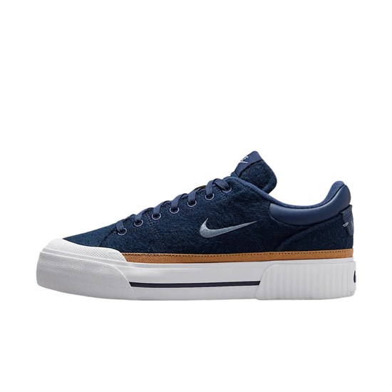 Nike Court Legacy Lift Midnight Navy Flax White Women's FZ2606-400 - фото 631132