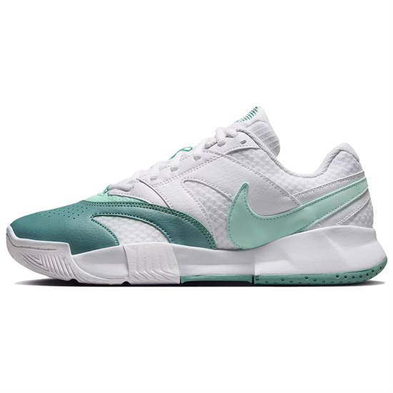Nike Court Lite 4 Abrasion Resistant Low Top Tennis Shoes Women's White Green FD6575-107 - фото 631182