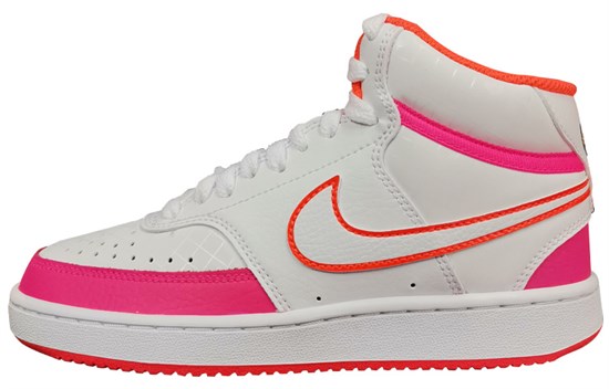 Nike Court Vision Mid Shoes For White/Pink Women's DD8494-181 - фото 631302
