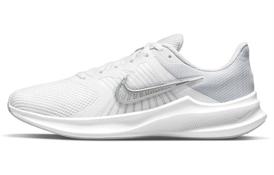 Nike Downshifter 11 White Metallic Silver Women's CW3413-100 - фото 631376
