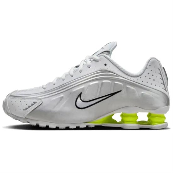 Nike Shox R4 White Metallic Silver Volt Women's AR3565-102 - фото 632741