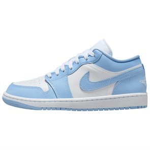 Jordan Air Jordan 1 Anti Slip Wear Resistant Low Top Skateboard Shoes Women's Light Blue DC0774-142