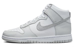 Nike Dunk High Silver Glitter Swoosh Women's FJ4578-100