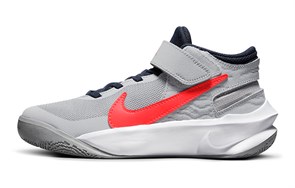 Nike Team Hustle D 10 FlyEase 'Gray Red' GS DD7303-006