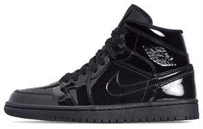 JORDAN 1 Mid Se Triple Black Patent Women's BQ6472-002