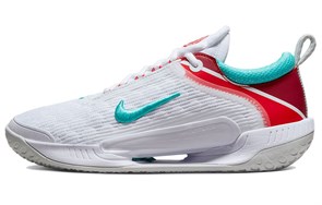Nike Court Zoom Nxt Hc White Light Silver Habanero Red Washed Teal Women's DH0222-136